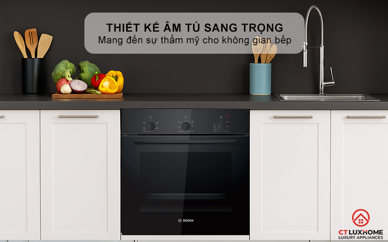 LÒ NƯỚNG ÂM TỦ BOSCH HBF011BA1T SERIES 2 71L MÀU ĐEN 1