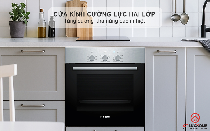 LÒ NƯỚNG ÂM TỦ BOSCH HBF011BR0T SERIES 2 71L THÉP KHÔNG RỈ 8