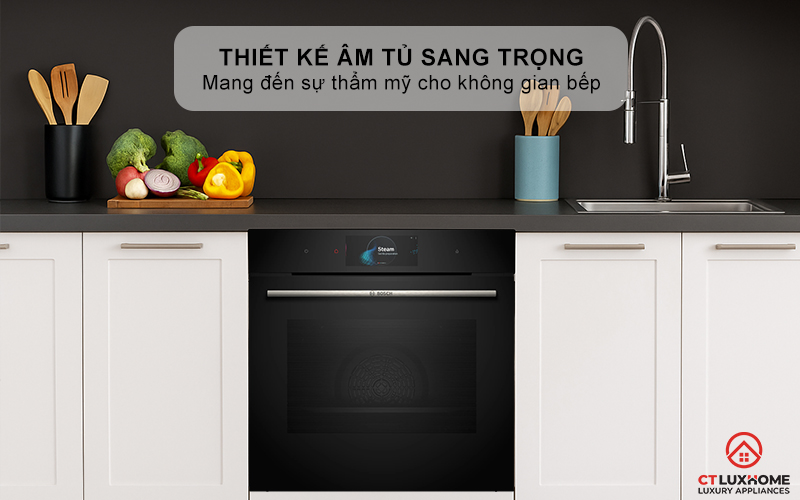 LÒ NƯỚNG KÈM HẤP ÂM TỦ BOSCH HSG7584B1 SERIES 8 MÀU ĐEN 71 LÍT 1
