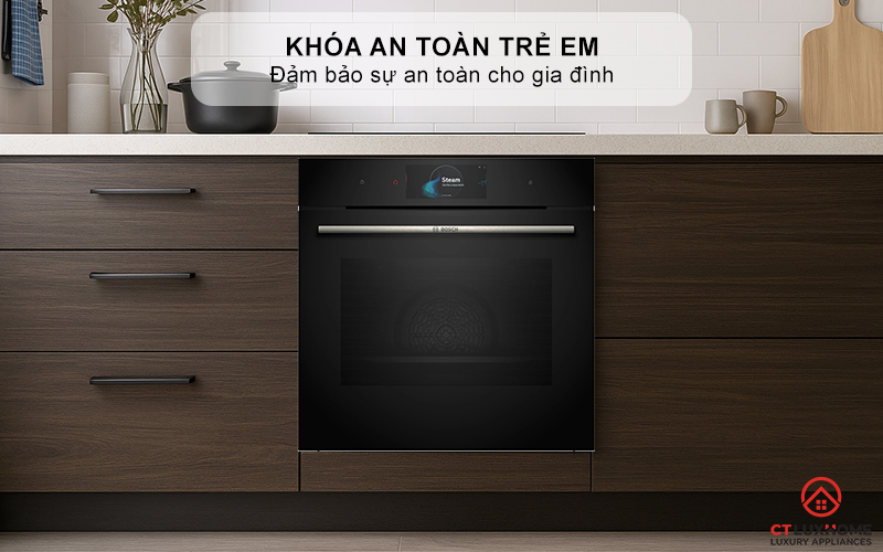 LÒ NƯỚNG KÈM HẤP ÂM TỦ BOSCH HSG7584B1 SERIES 8 MÀU ĐEN 71 LÍT 14