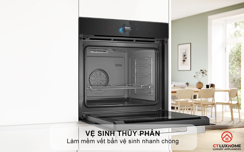 LÒ NƯỚNG KÈM HẤP ÂM TỦ BOSCH HSG7584B1 SERIES 8 MÀU ĐEN 71 LÍT 12
