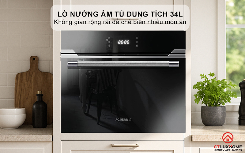 Dung tích 34L lý tưởng cho gia đình đông người