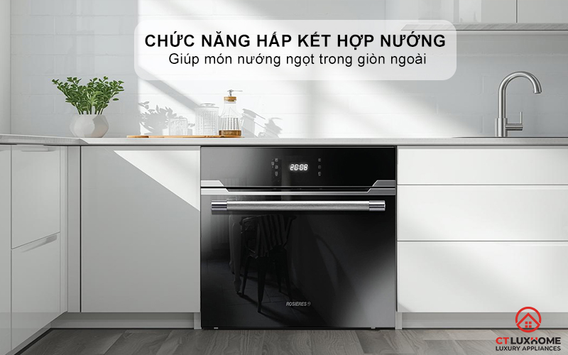 Chức năng hấp kết hợp nướng giúp món nướng ngọt trong giòn ngoài