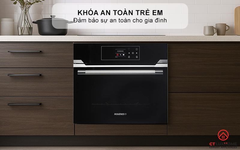 An toàn tuyệt đối với khóa trẻ em và cảm biến thông minh