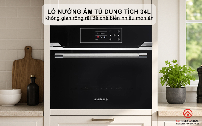 Dung tích 34L rộng rãi cho gia đình 4-6 người