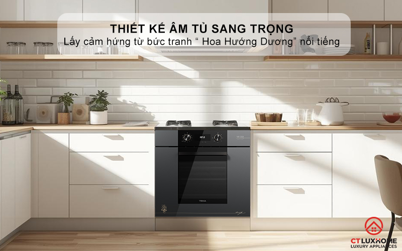 Thiết kế âm tủ sang trọng - Lấy cảm hứng từ bức tranh “ Hoa Hướng Dương” nổi tiếng