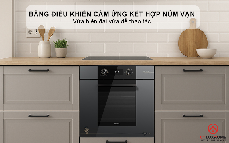 Bảng điều khiển cảm ứng kết hợp núm vặn