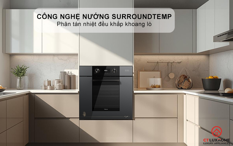 Công nghệ nướng SurroundTemp - Phân tán nhiệt đều khắp khoang lò
