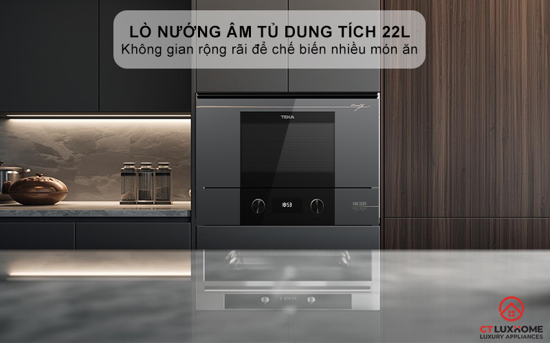 Lò vi sóng kết hợp nướng âm tủ dung tích 22L