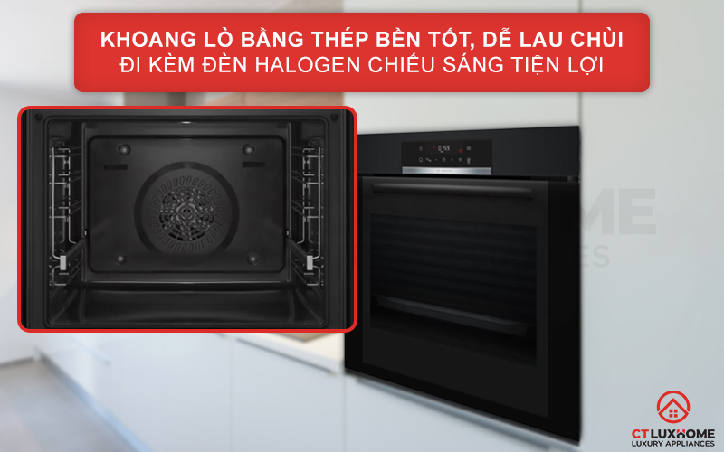 LÒ NƯỚNG ÂM TỦ BOSCH HBA372EB0 SERIE 4 21 LÍT MÀU ĐEN 5