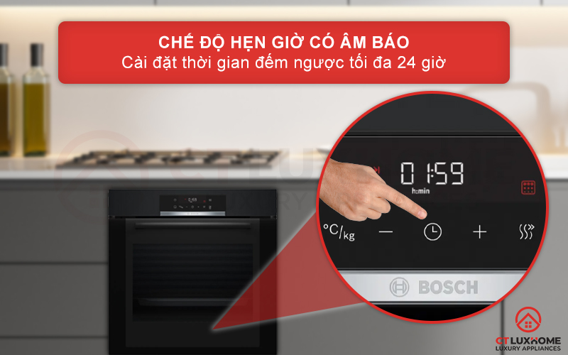 LÒ NƯỚNG ÂM TỦ BOSCH HBA372EB0 SERIE 4 21 LÍT MÀU ĐEN 10