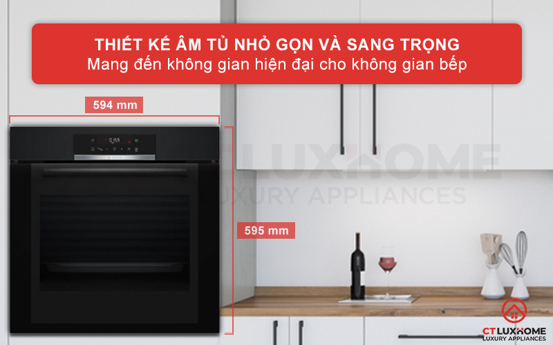 LÒ NƯỚNG ÂM TỦ BOSCH HBA372EB0 SERIE 4 21 LÍT MÀU ĐEN 1