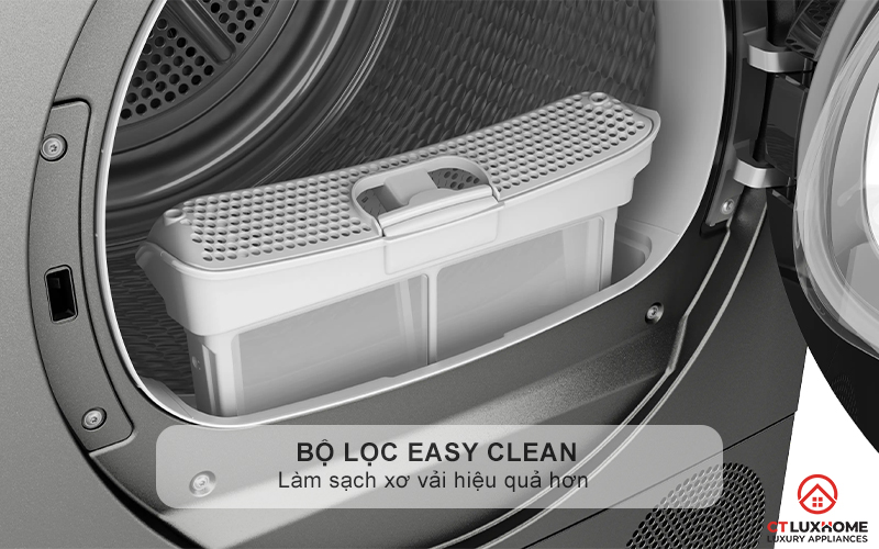 MÁY SẤY BƠM NHIỆT BOSCH WQG25303SG SERIES 6 10KG MÀU XÁM 10