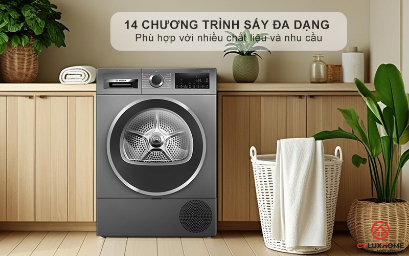 MÁY SẤY BƠM NHIỆT BOSCH WQG25303SG SERIES 6 10KG MÀU XÁM 3