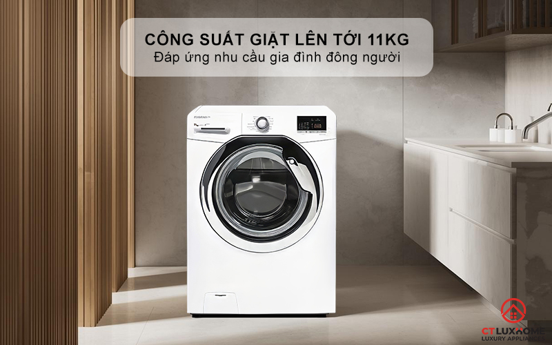 Công suất giặt lên tới 11kg - Đáp ứng nhu cầu gia đình đông người