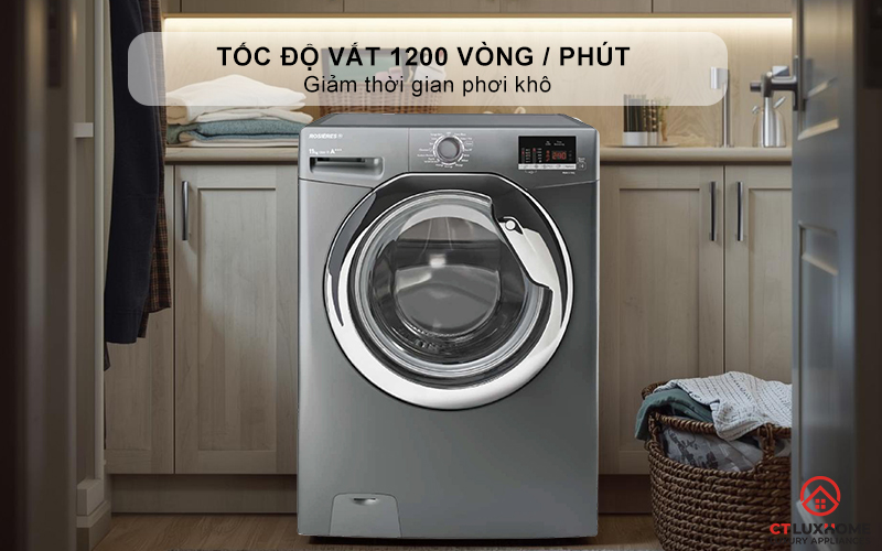 Tốc độ vắt 1200 vòng / phút - Giảm thời gian phơi khô
