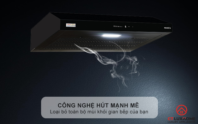Công suất hút mạnh mẽ 900m3/h - 3 cấp tốc độ