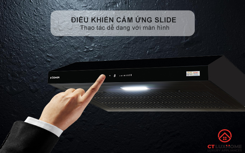 Điều khiển cảm ứng Slide - LED hiển thị rõ ràng