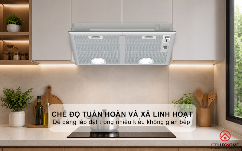 MÁY HÚT MÙI ÂM TỦ DẠNG VÒM BOSCH DHL555BL SERIE 4 NGANG 53CM 7