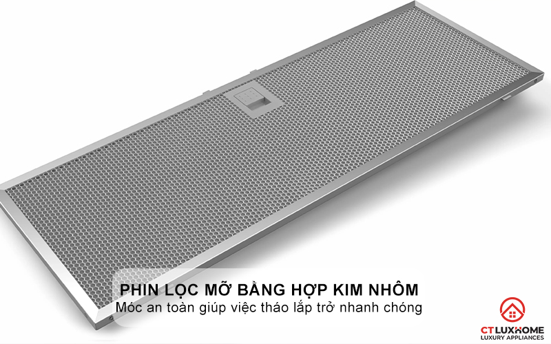 Bộ lọc mỡ nhiều lớp dễ dàng vệ sinh 