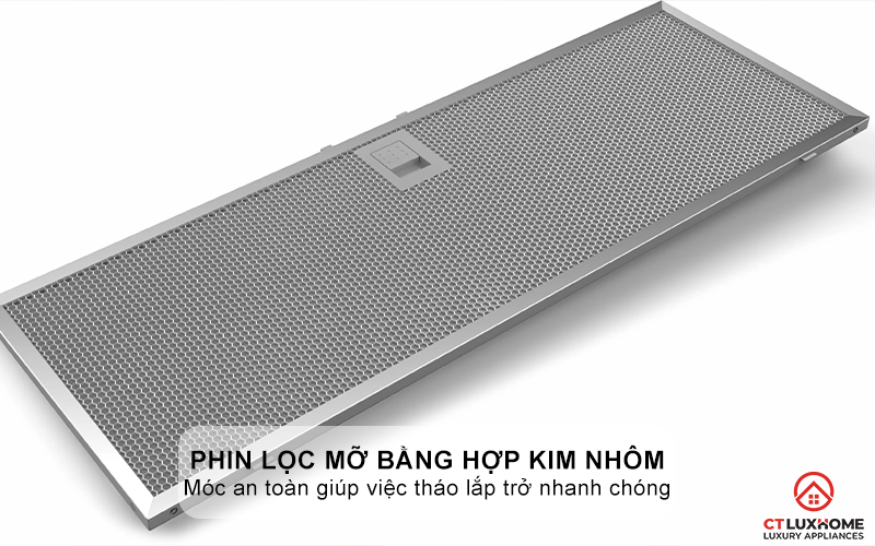 Bộ lọc mỡ nhiều lớp dễ dàng vệ sinh 