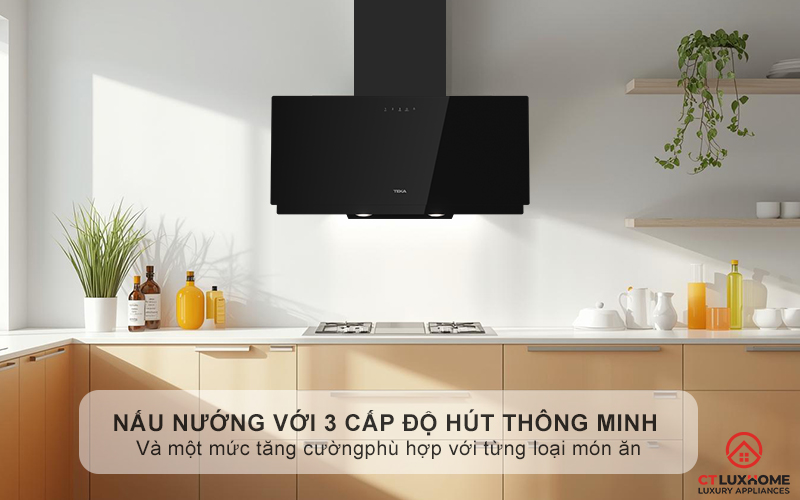 Làm chủ nấu nướng với 3 cấp độ hút và một mức tăng cường