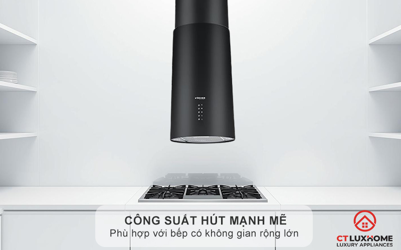 Công suất hút lên đến 1400m3/h mạnh mẽ tiêu chuẩn Châu Âu A++