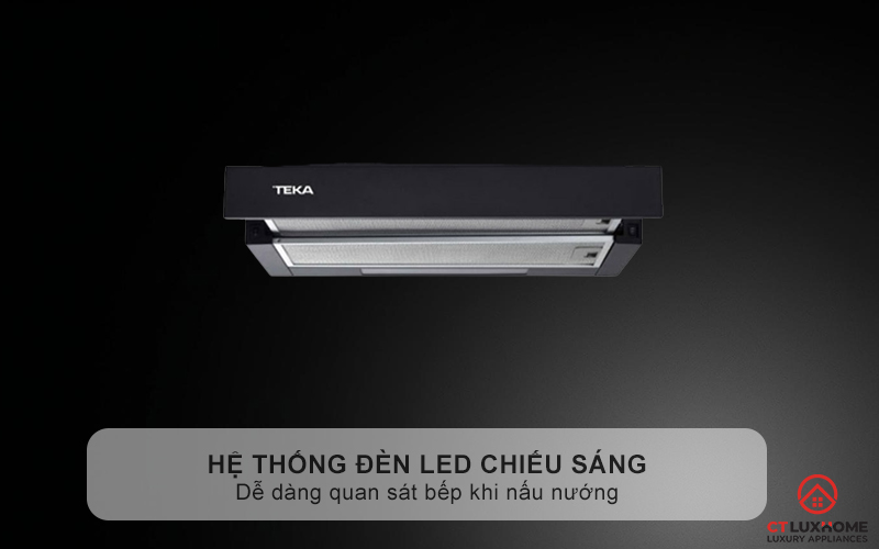 Hệ thống đèn chiếu sáng, dễ dàng quan sát bếp khi nấu nướng
