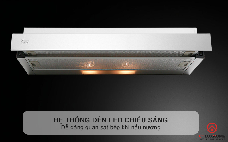 Hệ thống đèn HALOGEN chiếu sáng, dễ dàng quan sát bếp khi nấu nướng
