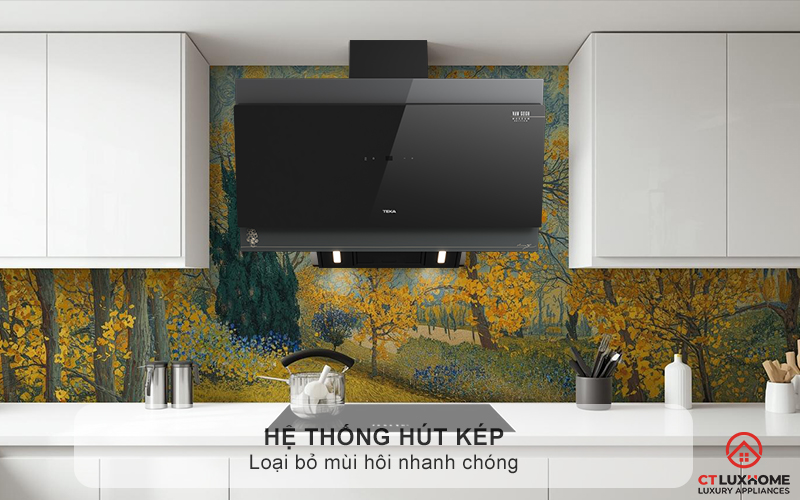 Hệ thống hút kép - Loại bỏ mùi hôi nhanh chóng