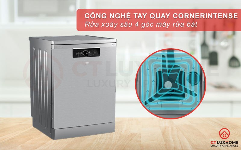 MÁY RỬA CHÉN ĐỘC LẬP BEKO BDFN36530XC 15 BỘ SẤY HÉ CỬA 11