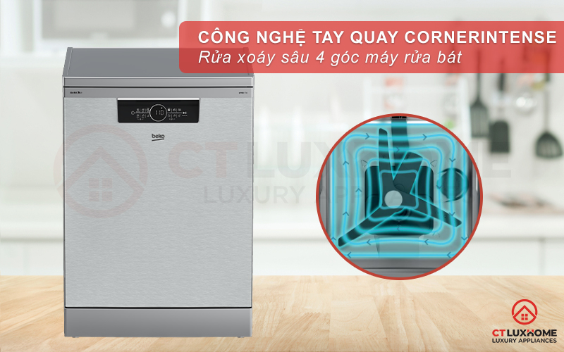 MÁY RỬA BÁT ĐỘC LẬP BEKO BDFN36641XA 16 BỘ SẤY HÉ CỬA 11