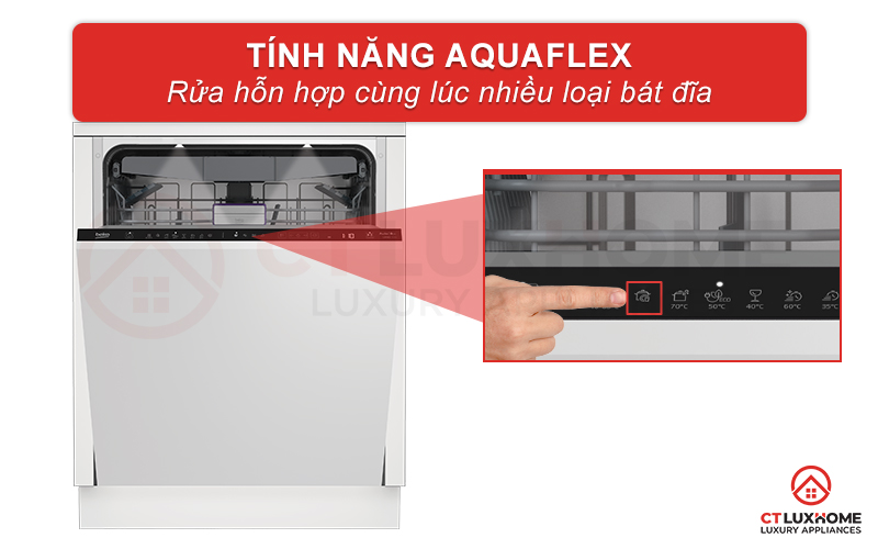 MÁY RỬA BÁT ÂM TỦ BEKO BDIN386E4AD - 16 BỘ 4