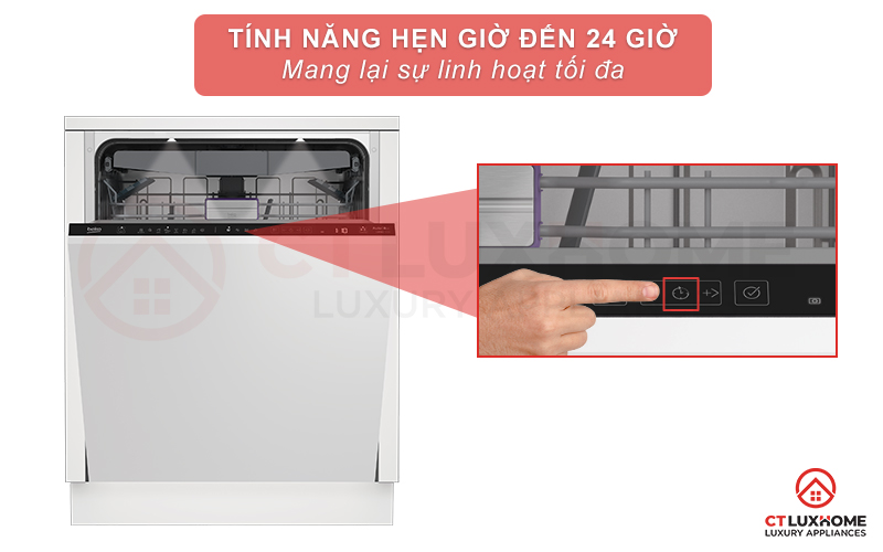 MÁY RỬA BÁT ÂM TỦ BEKO BDIN386E4AD - 16 BỘ 8