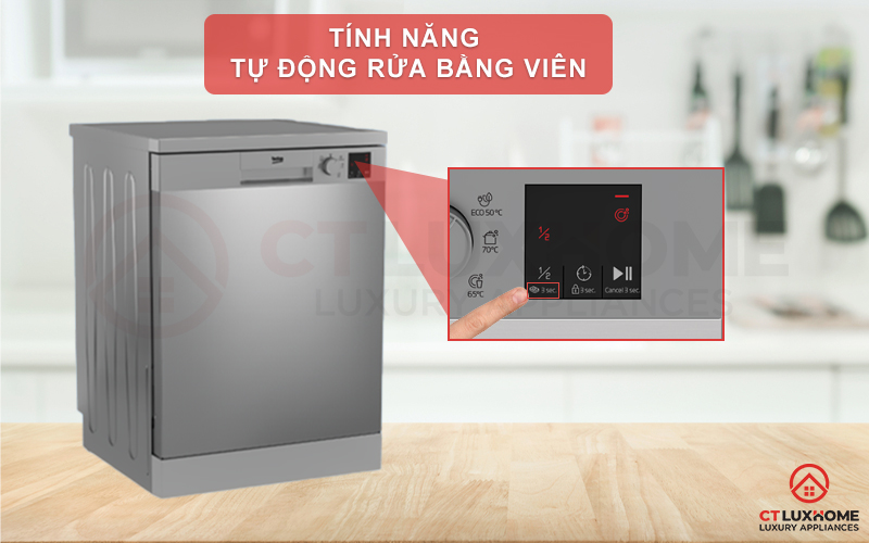 MÁY RỬA BÁT ĐỘC LẬP BEKO DVN05320X 13 BỘ 7