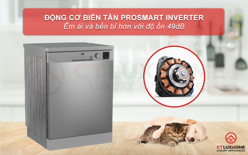 MÁY RỬA BÁT ĐỘC LẬP BEKO DVN05320X 13 BỘ 10