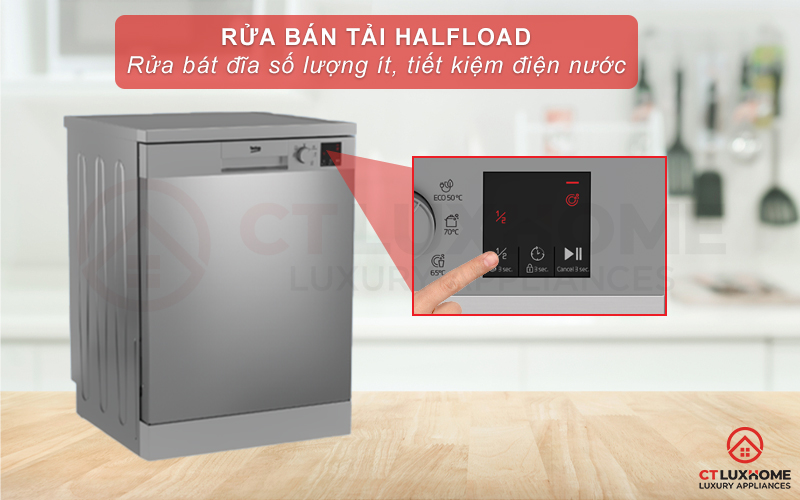 MÁY RỬA BÁT ĐỘC LẬP BEKO DVN05320X 13 BỘ 4