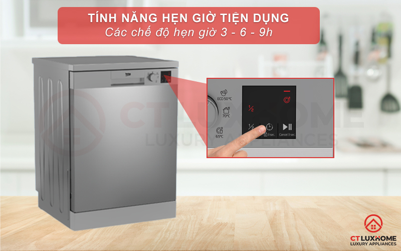 MÁY RỬA BÁT ĐỘC LẬP BEKO DVN05320X 13 BỘ 5