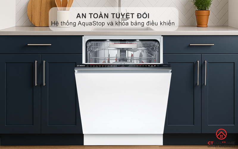 MÁY RỬA BÁT ÂM TỦ BOSCH SMV8ZDX86M 13 BỘ SERIES 8 17