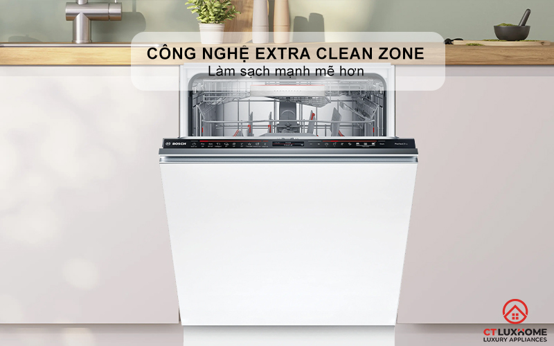 MÁY RỬA BÁT ÂM TỦ BOSCH SMV8ZDX86M 13 BỘ SERIES 8 12