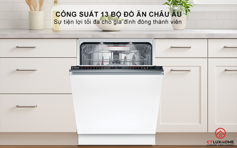 MÁY RỬA BÁT ÂM TỦ BOSCH SMV8ZDX86M 13 BỘ SERIES 8 3