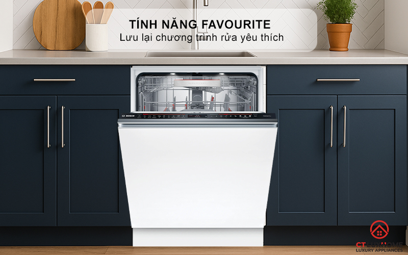 MÁY RỬA BÁT ÂM TỦ BOSCH SMV8ZDX86M 13 BỘ SERIES 8 7