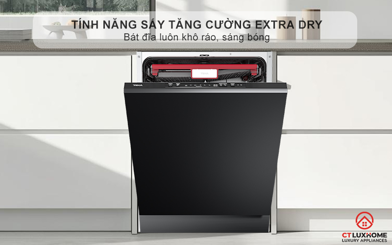 Tính năng sấy tăng cường ExtraDry - Bát đĩa luôn khô ráo, sáng bóng