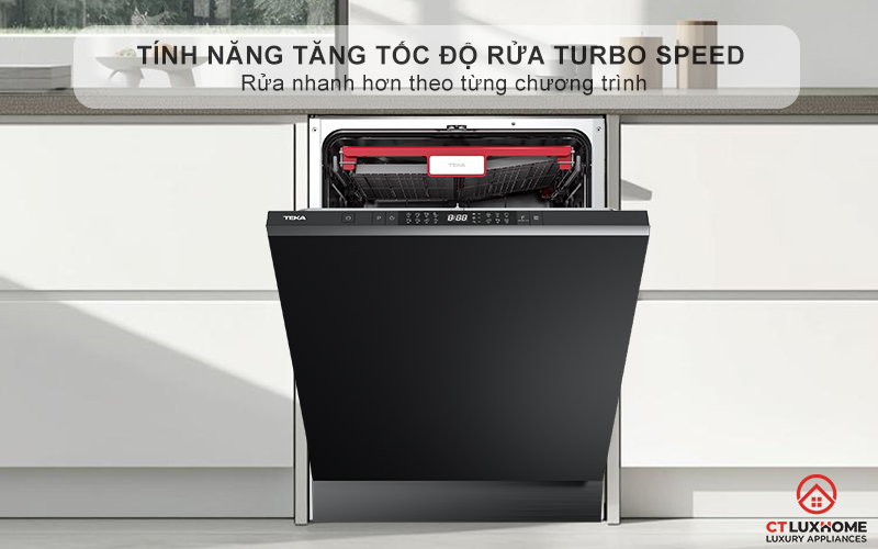 Tính năng tăng tốc độ rửa Turbo Speed, rửa nhanh hơn theo từng chương trình