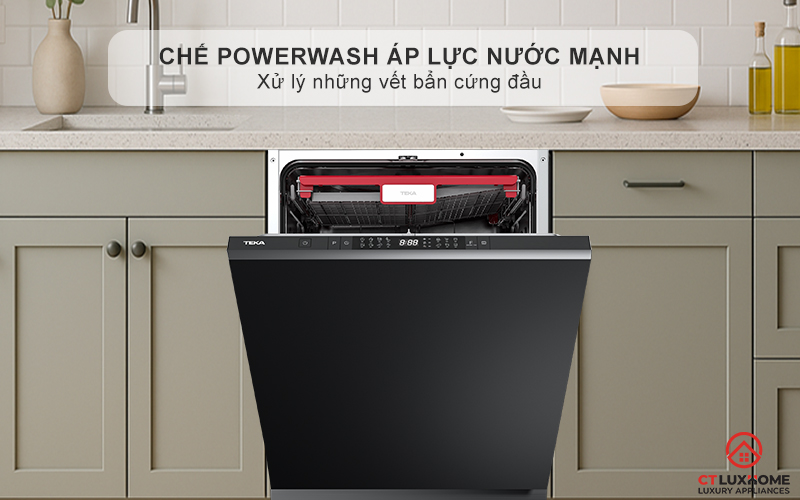 Chức năng rửa Chế độ PowerWash với áp lực nước mạnh mẽ