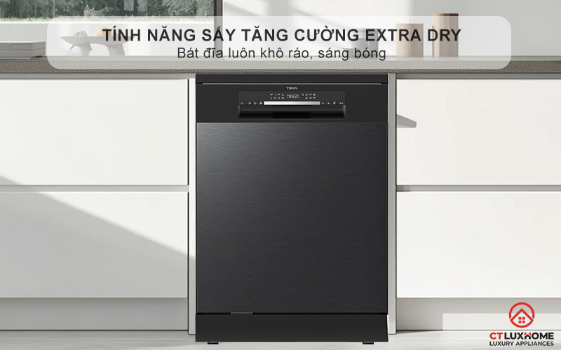 Tính năng sấy tăng cường ExtraDry - Bát đĩa luôn khô ráo, sáng bóng