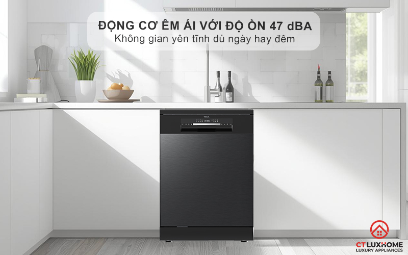 Động cơ chay êm ái với độ ồn chỉ 47 dBA - không gian yên tĩnh dù ngày hay đêm