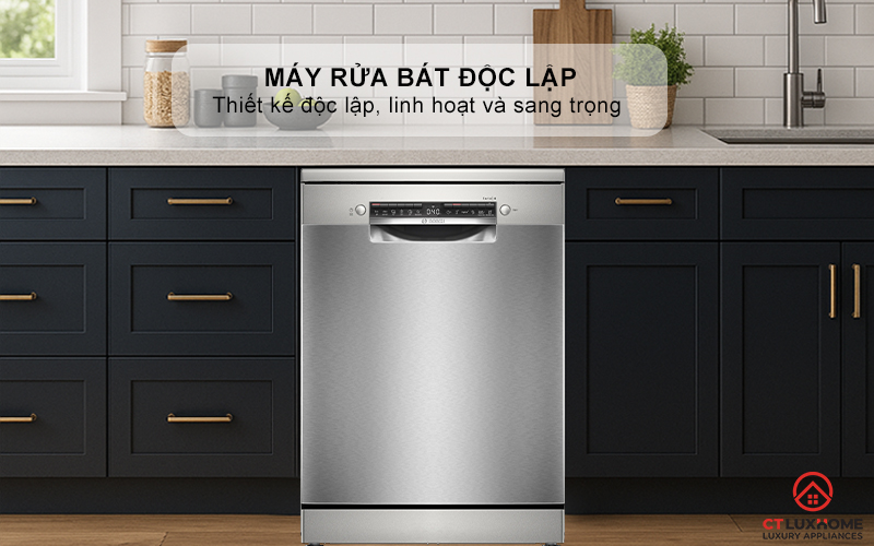 MÁY RỬA BÁT ĐỘC LẬP BOSCH SMS4ECI01P 13 BỘ SERIES 4 1
