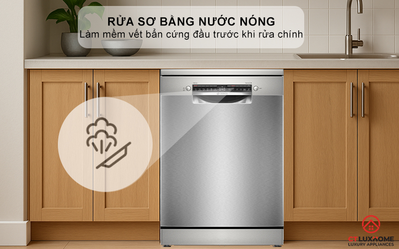 MÁY RỬA BÁT ĐỘC LẬP BOSCH SMS4ECI01P 13 BỘ SERIES 4 9