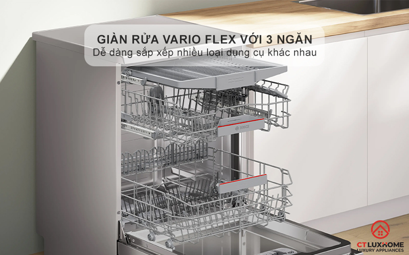 MÁY RỬA BÁT ĐỘC LẬP BOSCH SMS4ECI01P 13 BỘ SERIES 4 13